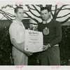 Sports - Baseball - Christy Walsh and Charles Gehringer with certificate