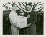 Sports - Baseball - Christy Walsh and Charles Gehringer with certificate