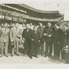 Sports - Baseball - Ruth, Babe - Holding Trylon and Perisphere trophy with Fiorello LaGuardia, Grover Whalen and others