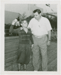 Sports - Baseball - Ruth, Babe - With boy throwing ball
