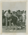 Sports - Baseball - Ruth, Babe - Timing boy running around bases