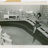 Sports - Bobsledding - Woman knitting on bobsled course