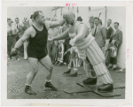 Sports - Boxing - Tony Galento demonstrating boxing on blow up dummy