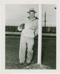 Sports - Football - Potsy Clark standing with football