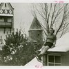 Sports - Ice Skating - Woman in ice skates posed on roof
