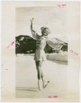 Sports - Ice Skating - Erna Anderson posing on ice skates
