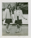 Sports - Ice Skating - Two women on ice skates