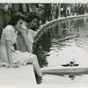 Sports - Miniature Boat Racing - Two girls with model boat