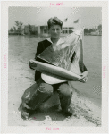 Sports - Miniature Boat Racing - Boy with model sailboat