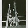 Sports - Waterskiing - Man and woman with water-skis