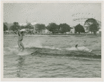 Sports - Waterskiing - Man and woman on water-skis