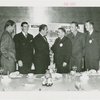 Sports - Whalen, Grover - At luncheon shaking man's hand