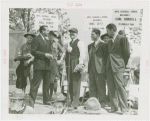 Sports - Whalen, Grover - Bill Terry, Grover Whalen, Mel Ott and Carl Hubbell on stage with boy scouts