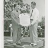 Sports - Whalen, Grover - Holding certificate with Lou Gehrig