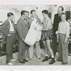 Sports - Whalen, Grover - Giving Billy Conn large boxing glove with Jack Dempsey, Gene Tunney and Jim Braddock