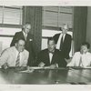 Sweden Participation - Grover Whalen signing contract with officials