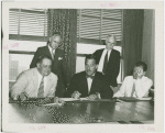 Sweden Participation - Grover Whalen signing contract with officials