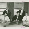 Sweden Participation - Grover Whalen signing contract with officials