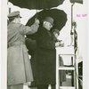 Theme Center - Trylon and Perisphere - Ceremonies - Myron Taylor giving speech at driving of first rivet of Perisphere