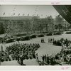 Theme Center - Trylon and Perisphere - Ceremonies - Crowd at ceremony under Perisphere