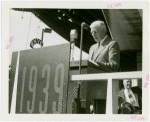 Theme Center - Trylon and Perisphere - Ceremonies - L.A. Paddock giving speech