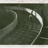 Theme Center - Trylon and Perisphere - Construction - Workers preparing foundation for concrete