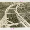Theme Center - Trylon and Perisphere - Construction - Workers preparing foundation for concrete