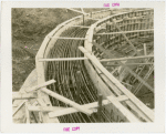 Theme Center - Trylon and Perisphere - Construction - Workers preparing foundation for concrete