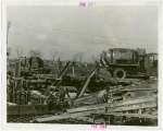 Theme Center - Trylon and Perisphere - Construction - Workers pouring concrete for foundation