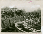 Theme Center - Trylon and Perisphere - Construction - Workers pouring concrete for foundation
