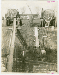 Theme Center - Trylon and Perisphere - Construction - Workers pouring concrete for foundation