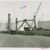Theme Center - Trylon and Perisphere - Construction - Workers laying steel beams