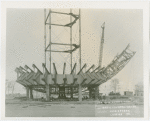 Theme Center - Trylon and Perisphere - Construction - Framework of Perisphere