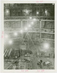 Theme Center - Trylon and Perisphere - Construction - Scaffolding in interior of Perisphere