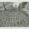Theme Center - Trylon and Perisphere - Construction - Workers on top of framework of Perisphere