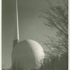 Theme Center - Trylon and Perisphere - Construction - Trylon and Perisphere with scaffolding