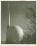 Theme Center - Trylon and Perisphere - Construction - Trylon and Perisphere with scaffolding