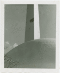 Theme Center - Trylon and Perisphere - Construction - Wind damage to Trylon
