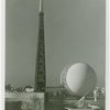 Theme Center - Trylon and Perisphere - Construction - Perisphere and framework of Trylon