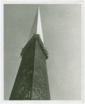 Theme Center - Trylon and Perisphere - Construction - Trylon with scaffolding