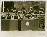 Theme Center - Trylon and Perisphere - Dedication - Official giving speech with Grover Whalen, Fiorello LaGuardia and others in attendance