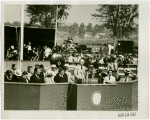 Theme Center - Trylon and Perisphere - Dedication - Official giving speech with Grover Whalen, Fiorello LaGuardia and others in attendance