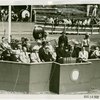 Theme Center - Trylon and Perisphere - Dedication - Grover Whalen giving speech with Fiorello LaGuardia and others in attendance