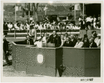 Theme Center - Trylon and Perisphere - Dedication - Official giving speech with Grover Whalen, Fiorello LaGuardia and others in attendance