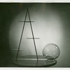 Theme Center - Trylon and Perisphere - Model of Trylon and Perisphere made from wire and glass