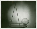 Theme Center - Trylon and Perisphere - Model of Trylon and Perisphere made from wire and glass