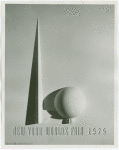 Theme Center - Trylon and Perisphere - Plaster relief of Trylon and Perisphere