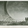 Theme Center - Trylon and Perisphere - Sketch of Trylon and Perisphere