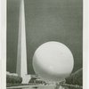 Theme Center - Trylon and Perisphere - Sketch of Trylon and Perisphere