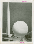 Theme Center - Trylon and Perisphere - Sketch of Trylon and Perisphere